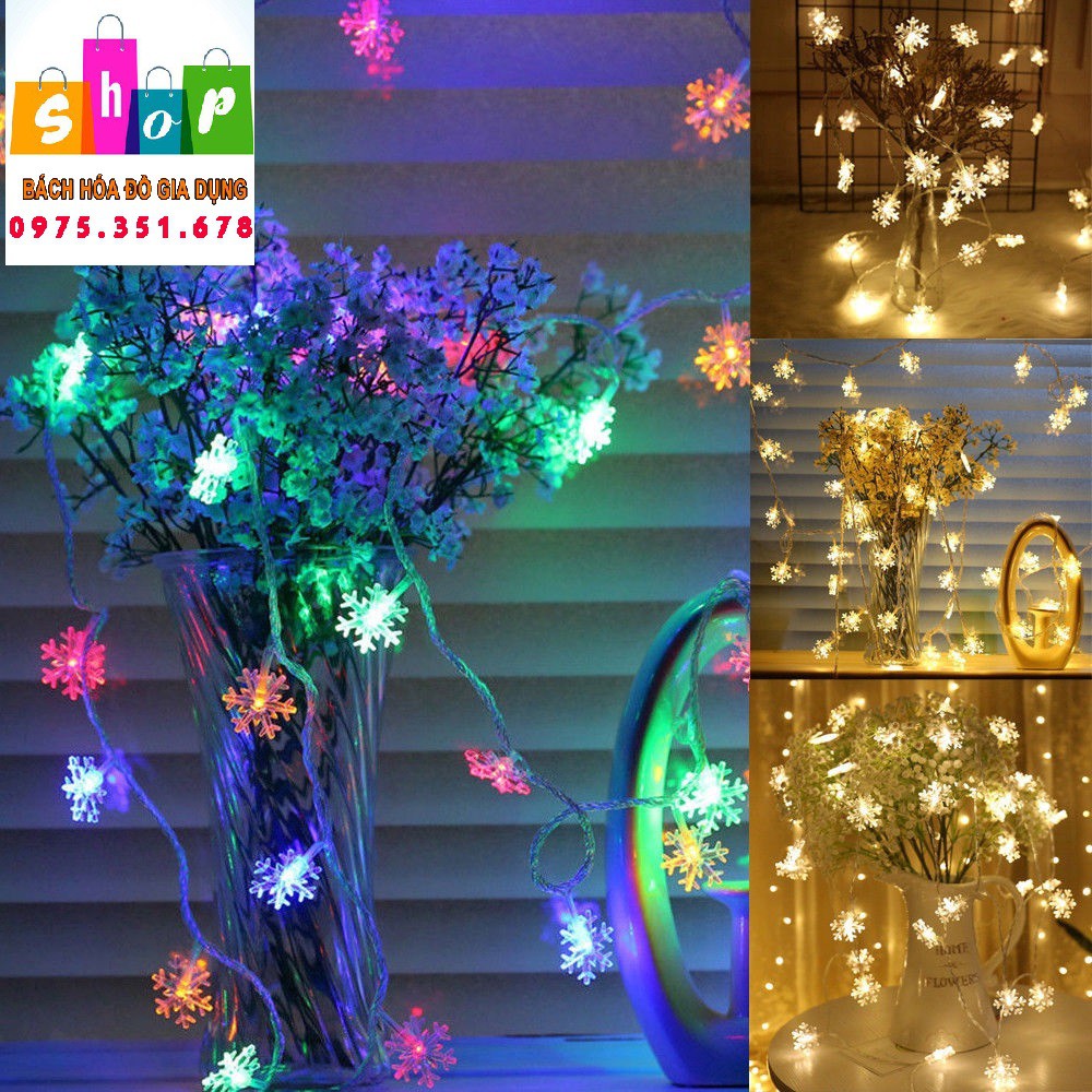 Dây đèn led nhấp nháy hình bông tuyết/Hình cây thông/ Đèn trang trí Noel/-Giadung24h