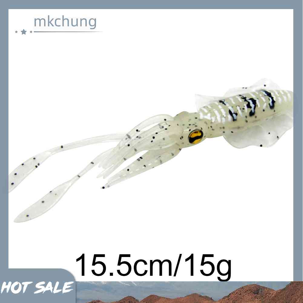 Mồi Câu Cá Giả Hình Con Mực Mềm 15.5cm 15g