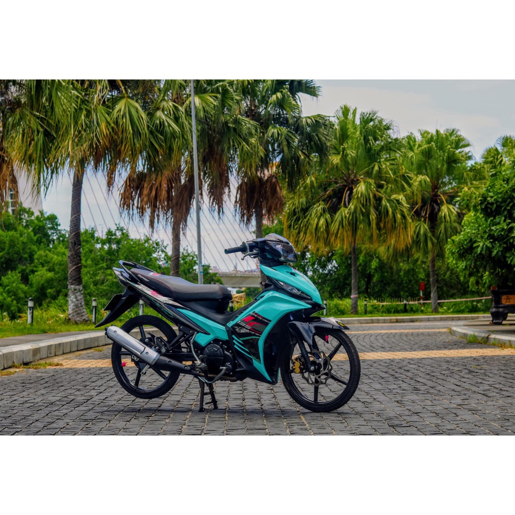 Tem /decal Rời Dán Xe Exciter 135 Mẫu LC Xanh Ngọc Cực Hot, Hàng 3 Lớp Chất Lượng Cao