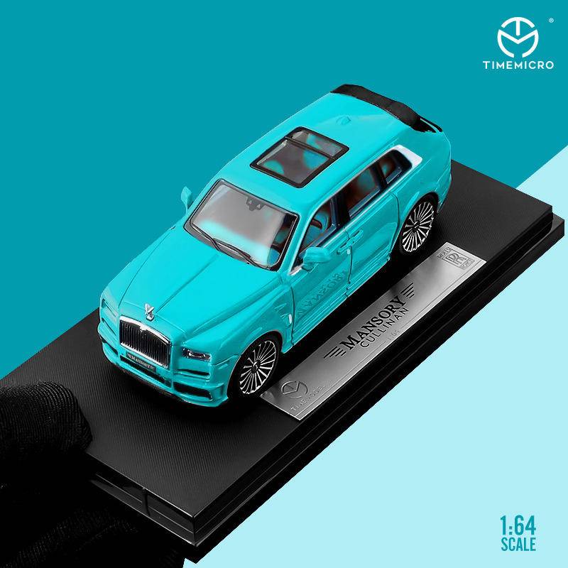 TimeMicro 1:64 Rolls Royce Cullinan Tiffany Blue Die-casting Mô hình xe hơi Bộ sưu tập đồ chơi quà tặng