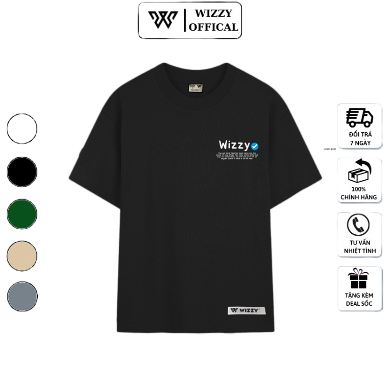 Áo phông form rộng cổ tròn, áo thun nam nữ unisex cotton in Tick xanh WZC09 Wizzy Official mã 19