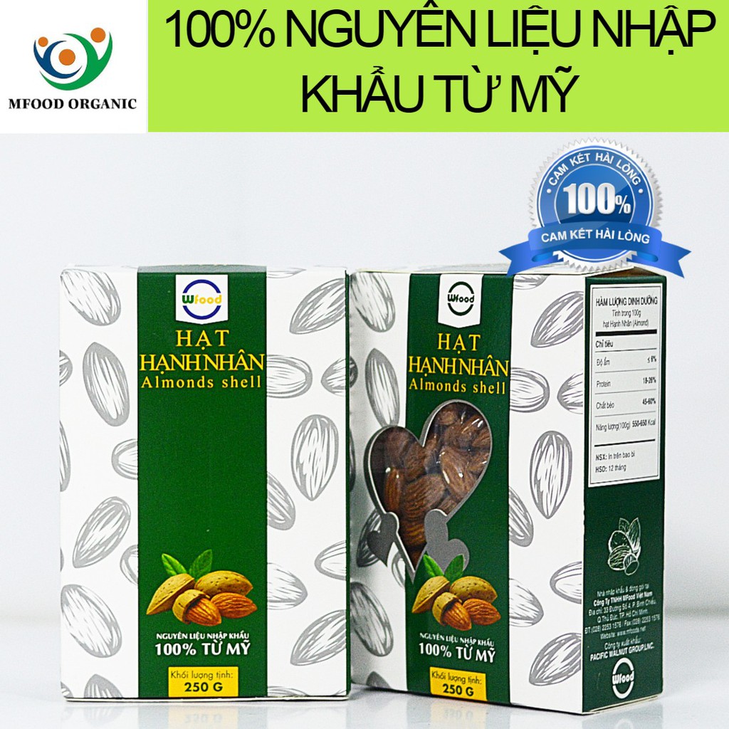 250g Hạnh nhân Tách Vỏ Mỹ