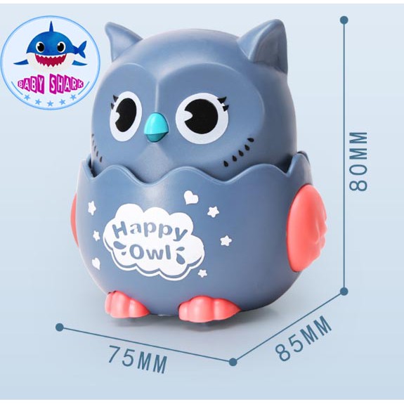 Đồ chơi chim cú mèo, ốc sên nhiều màu sắc chạy đà đáng yêu cho bé