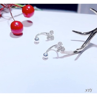 Bông tai bạc chốt xoáy