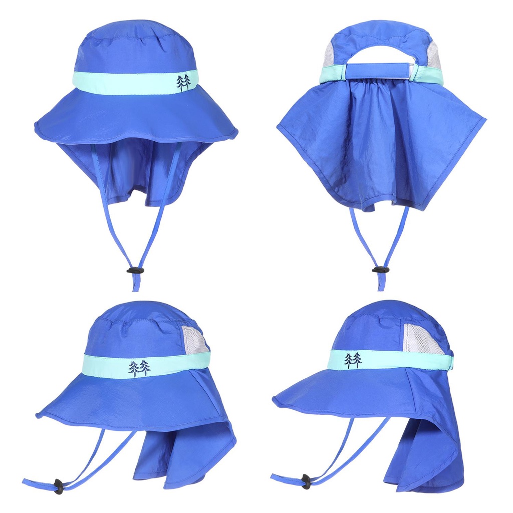 CLEVER Mũ Chống Nắng Có Vành Che Cổ UPF 50 + Cho Bé Trai
