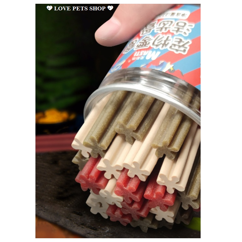 XƯƠNG GẶM CHO CHÓ SẠCH RĂNG, THƠM MIỆNG DẠNG HỘP MASTI HỘP 220GRAM - LOVE PETS SHOP