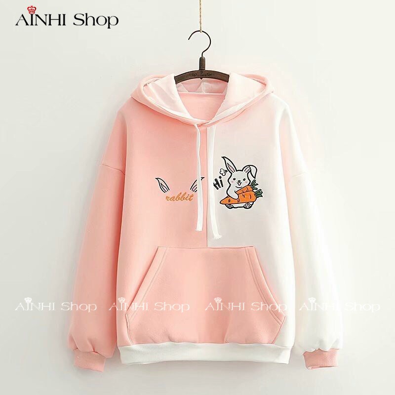 Áo Hoodie Nữ ❤️FREESHIP❤️ Áo Khoác Hoodie (Thỏ Cầm Carot) Vải Nỉ Nhiều Màu - Áo Hoodie Free Size Dưới 60kg | BigBuy360 - bigbuy360.vn