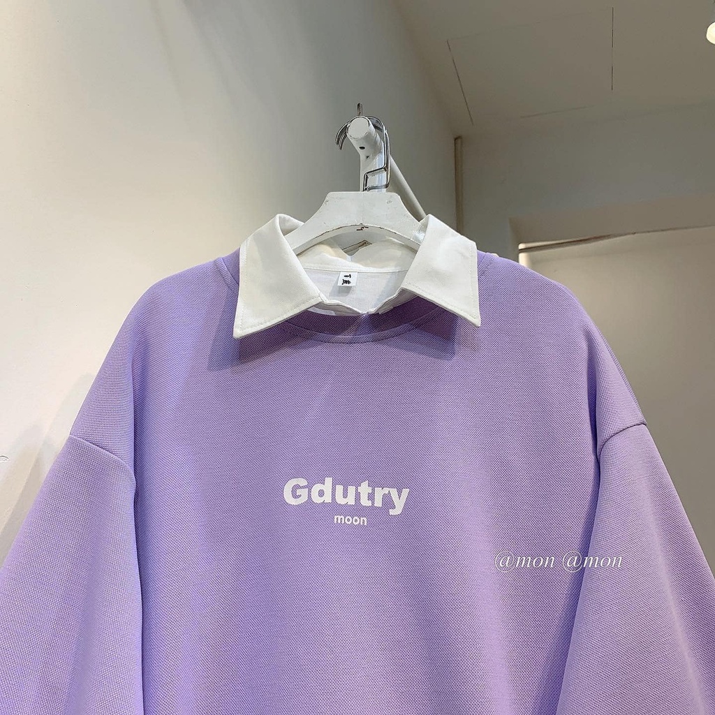 Áo Sweater Nỉ Gdutry Tím Siêu Xinh Samsam4896