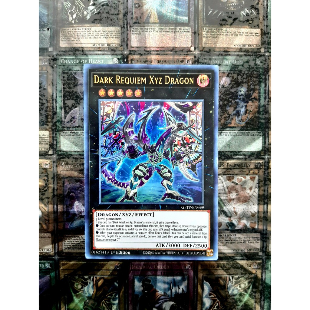 THẺ BÀI YUGIOH MONSTER - Dark Requiem Xyz Dragon - GFTP-EN099 - Ultra Rare 1st Edition