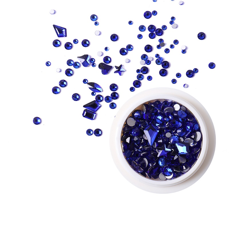 Bộ Phụ Kiện Đính Đá Trang Trí Móng Tay Nghệ Thuật Lưng Phẳng 10MK DIY