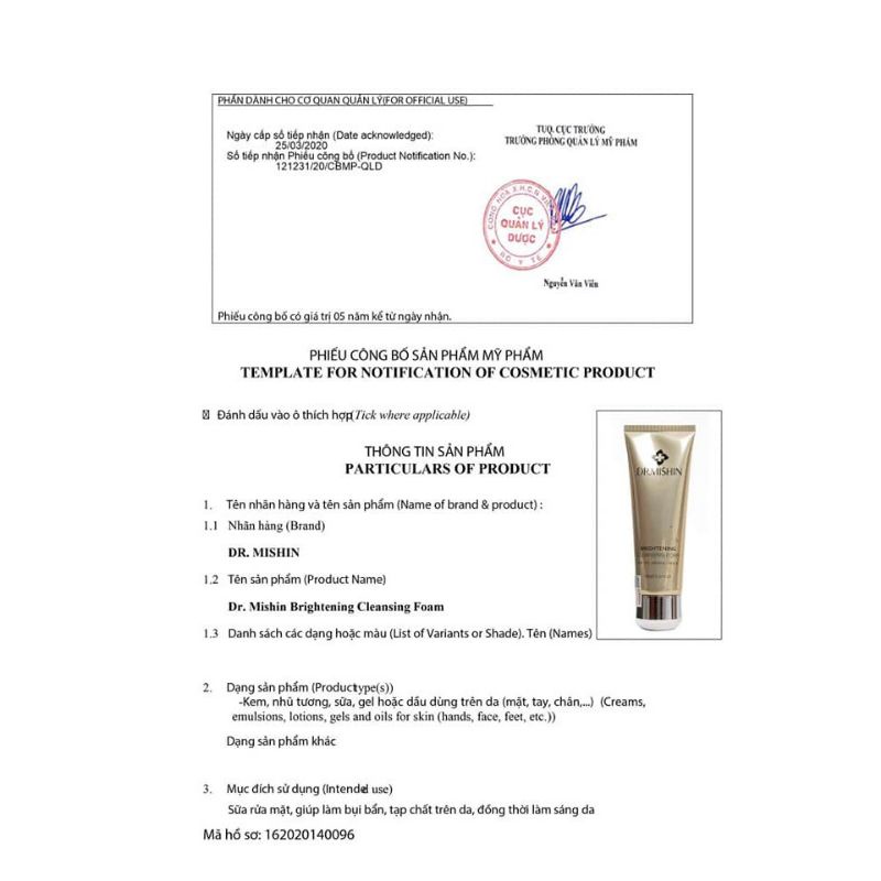 SỮA RỬA MẶT CẤP ẨM, CHỐNG LÃO HÓA, BỔ SUNG COLLAGEN DR MISHIN