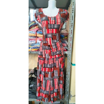 Bộ tay ngắn quần lửng ống rộng thun gân tầm ý