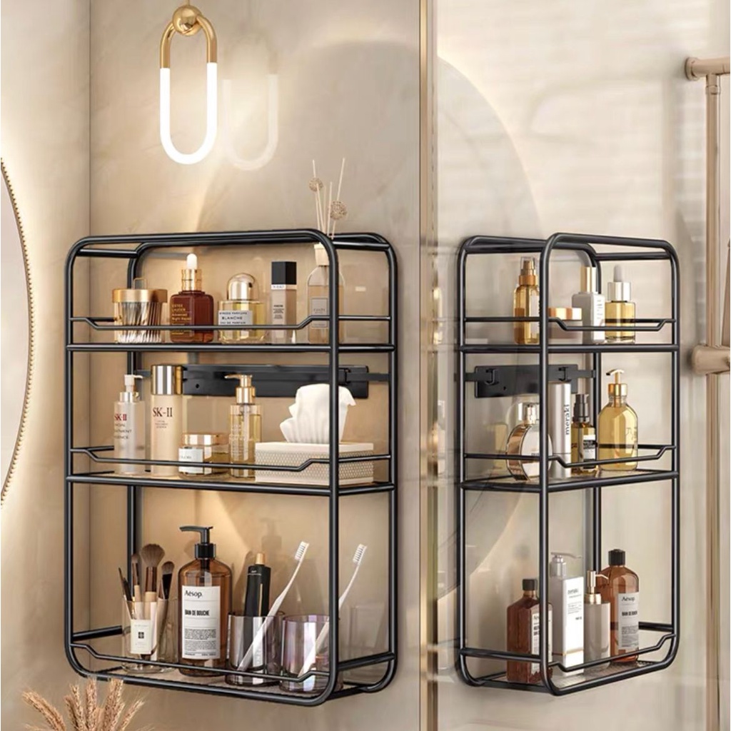 Kệ Đựng Mỹ Phẩm Nhiều Tầng Acrylic Gắn Tường Sang trọng cho Nhà Tắm