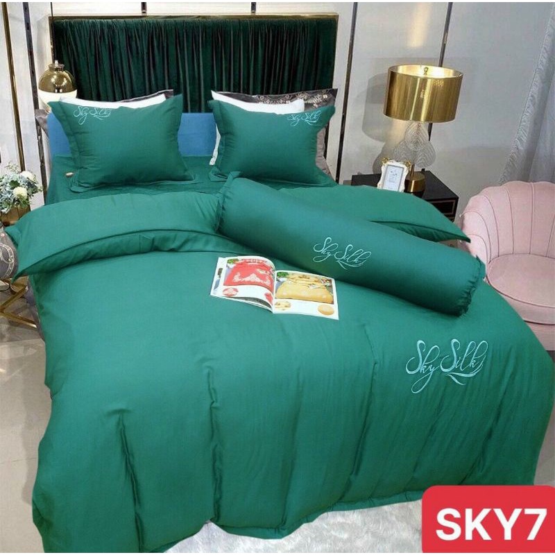 BỘ CHĂN GA GỐI LỤA PYEODA SKY 5 MÓN SHOP vũ thị thơm