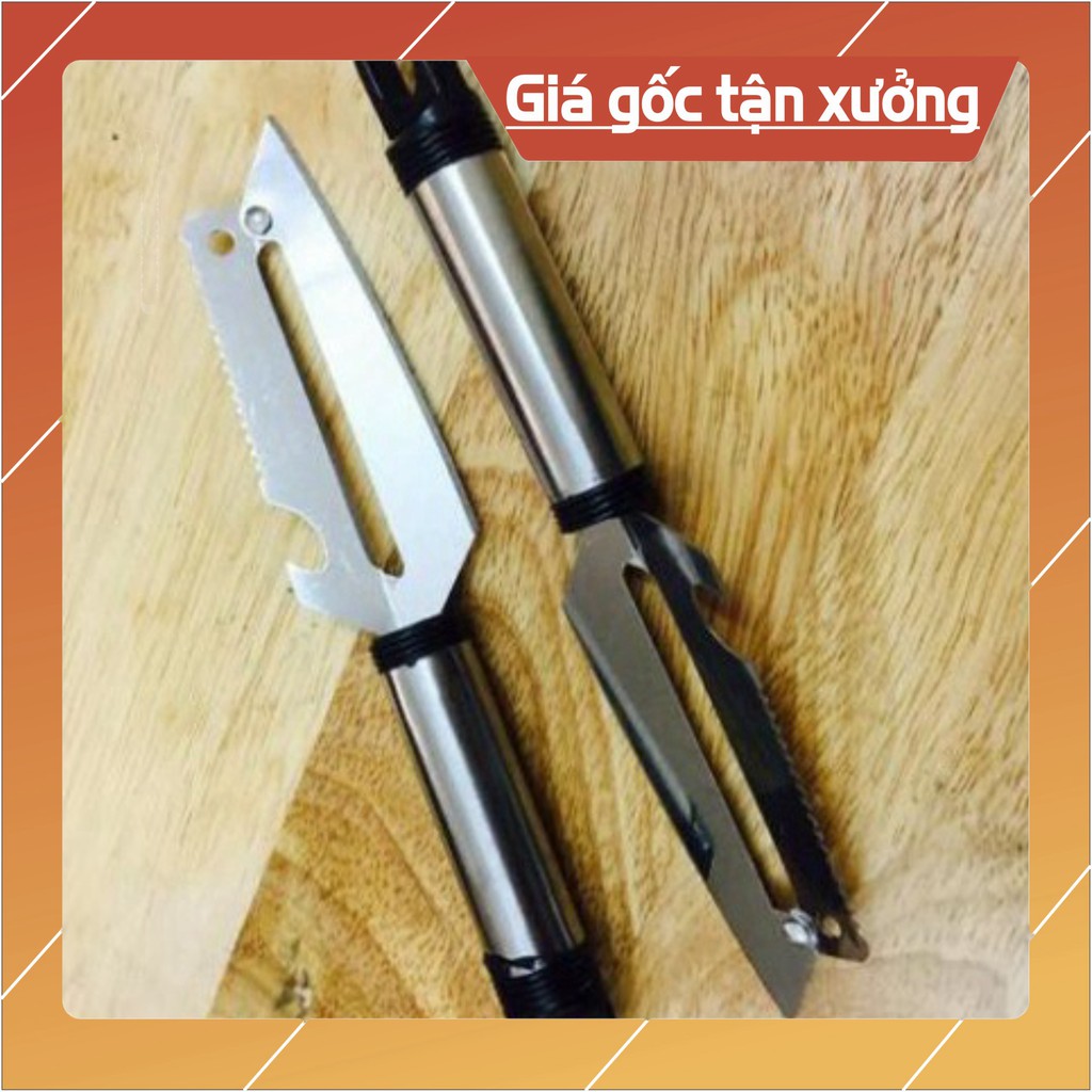 Dao nạo bào inox 2 lưỡi đa năng cắt, bào, khui đồ hộp có móc treo