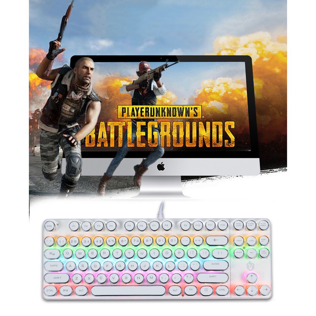 Bàn phím cơ gaming HJK917 blue switch, chống nước, Có led, phong cách cổ điển