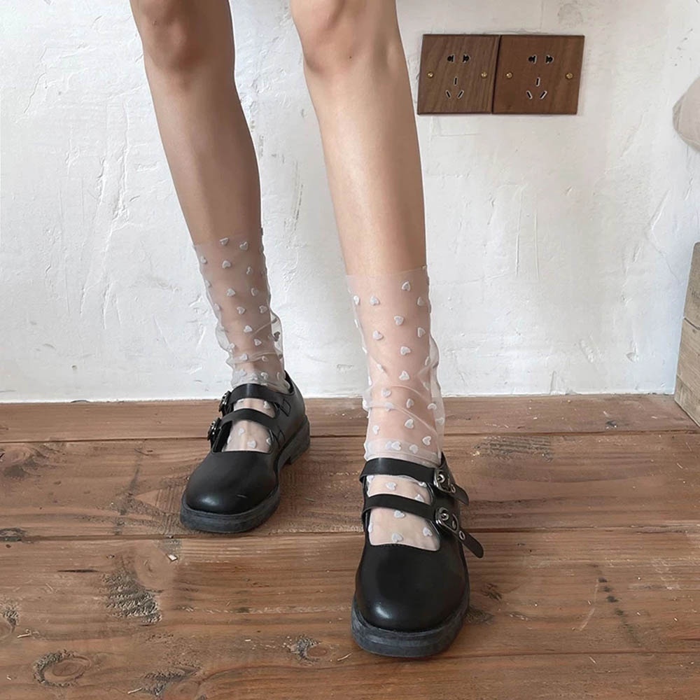 Vớ Voan Trong Suốt Họa Tiết Chấm Bi Nhiều Màu Thời Trang Cho Nữ