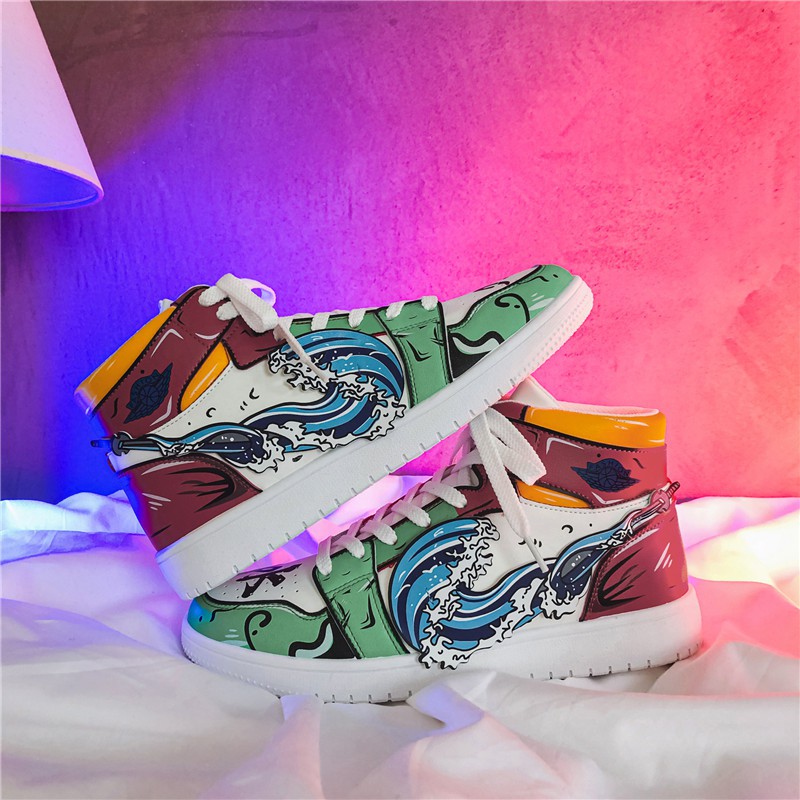 Giày Thể Thao Nam In Hình anime demon slayer Thời Trang