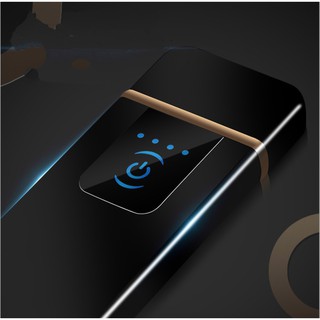 Bật lửa điện cảm ứng 2 mặt Touch Screen LED pin sạc USB