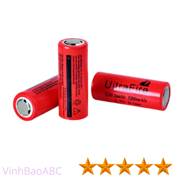 Pin Sạc Li-ion 26650 3.7V 7200 mAh