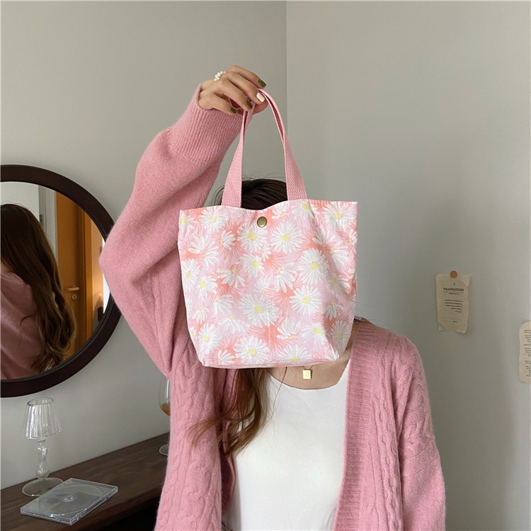 Túi ulzzang vải canvas Hàn Quốc, túi vải mini in hình cute