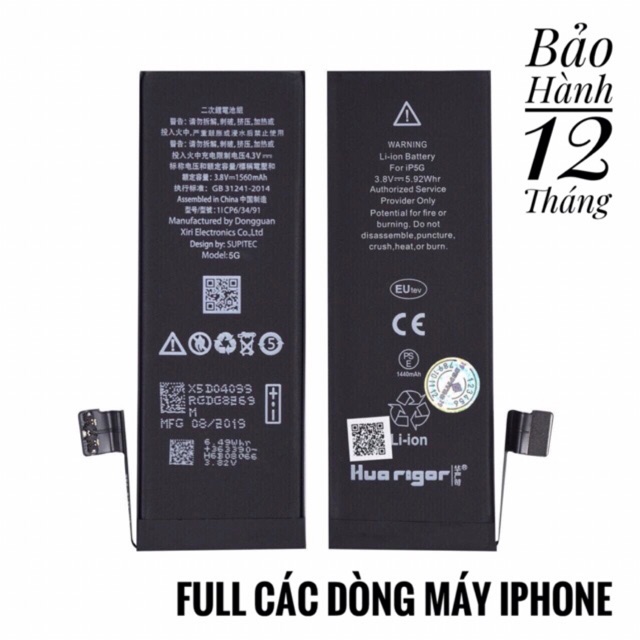 PIN IPHONE EU CHÍNH HÃNG SUPITEC(Full Mã)