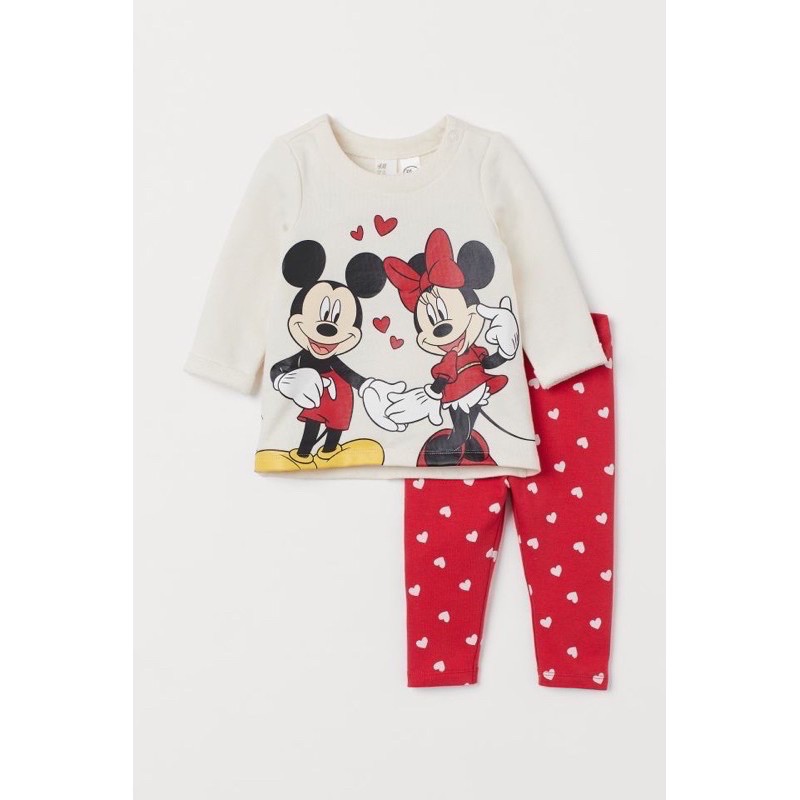 Bộ mickey xịn xò H&M (12/18m-6T)