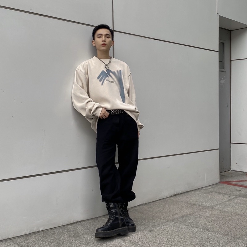 Áo sweater WOE &quot;High Waves Sweater&quot; 350gsm