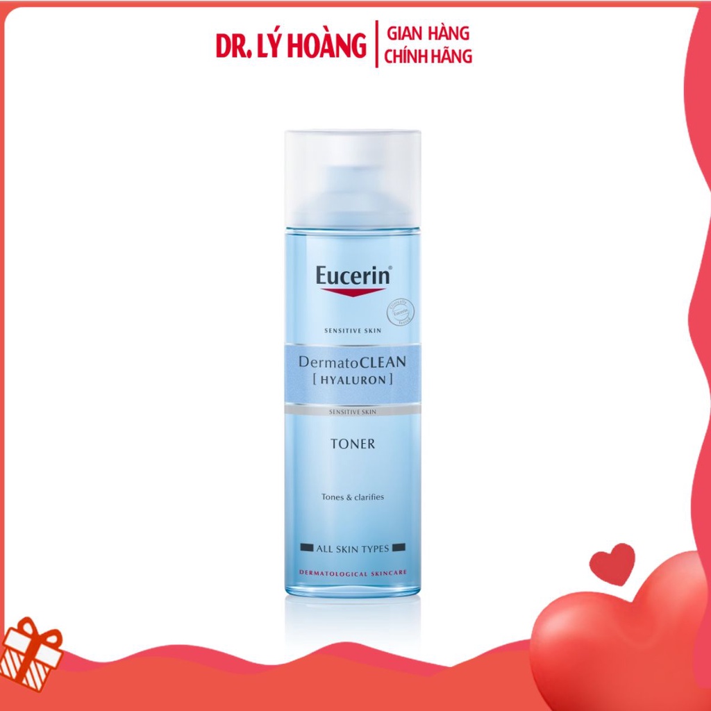 Nước cân bằng cho da nhạy cảm Eucerin Dermato Clean Toner 200ml làm sạch da Giúp da hô hấp tốt hơn - 𝐃𝐫.𝐋𝐲́ 𝐇𝐨𝐚̀𝐧𝐠