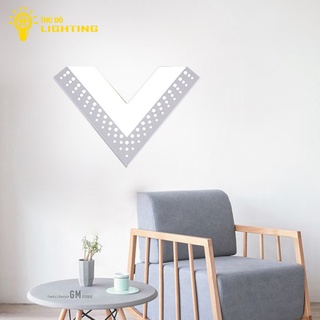 Đèn Tường Trang Trí Chữ V THỦ ĐÔ LIGHTING Ánh Sáng Led Vàng Công Suất 4W-7W Thiết Kế Chữ V Đục Lỗ