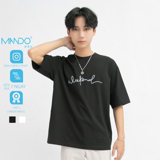 Áo Phông  Cổ Tròn Ngắn Tay In Chữ Phong Cách Hàn Quốc Thời Trang Nam MANDO -         PDN036