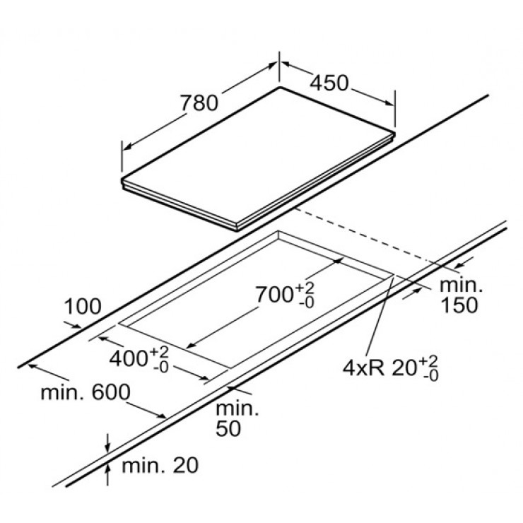 Bếp từ đôi Bosch PPI82560MS 3500W