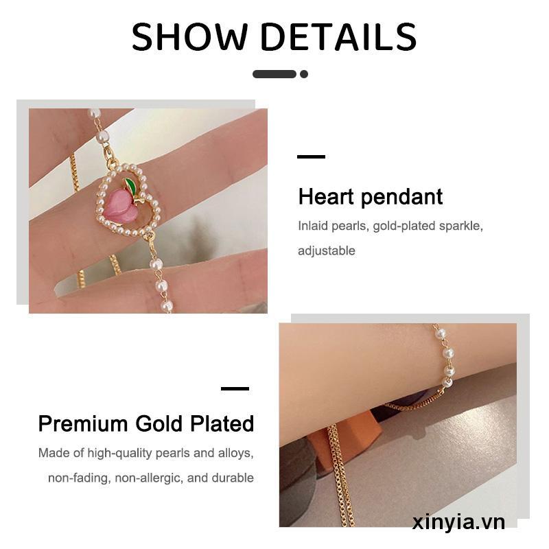 Thiết kế thời trang Vòng tay đào của phụ nữ Hạt đầy màu sắc