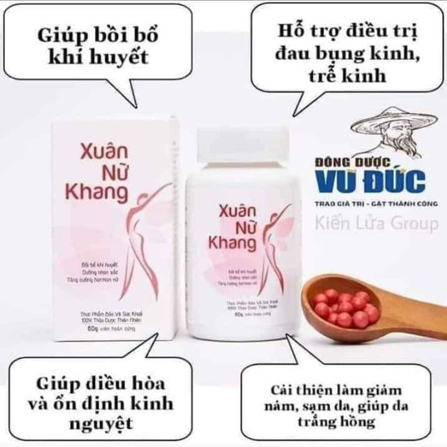 Xuân nữ khang _vũ đức _ điều hoà kinh nguyệt ,bồi bổ khí huyết dưỡng nhan sắc...