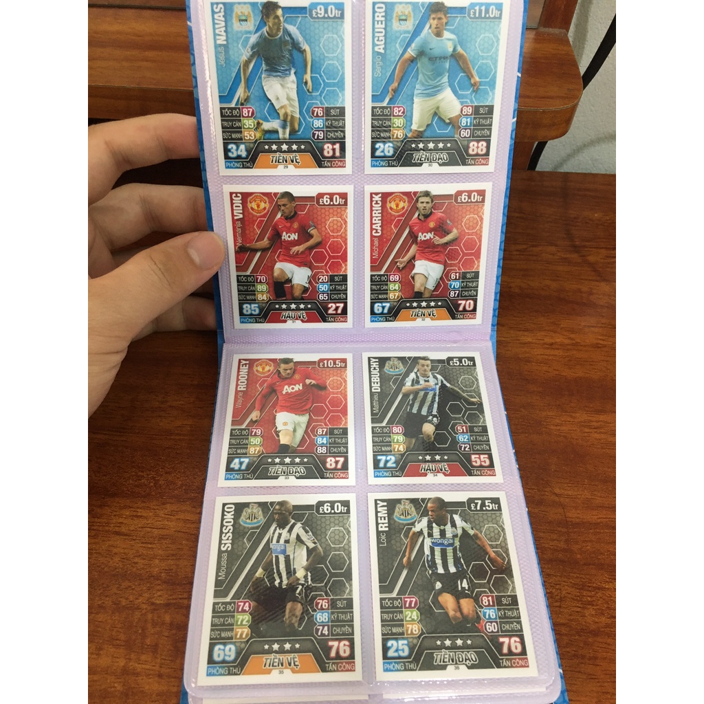 Bộ Sưu Tập 80 Thẻ Cầu Thủ In Album Match Attax 2013-14