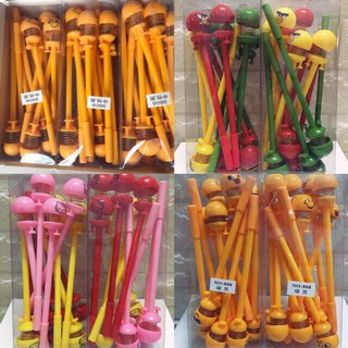 Combo 12 hộp bút nước nhún lò xo nhiều mẫu =144 cái bút hàng đẹp chất lượng mực xanh -đen .
