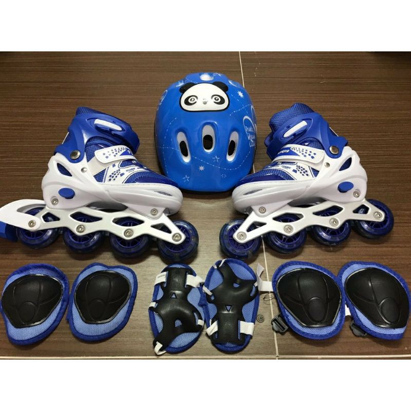 Trọn bộ giày patin cho trẻ em. người lớn bánh có đèn flash tăng kèm