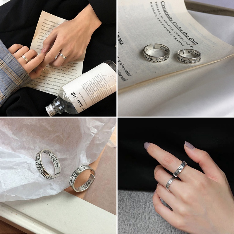 Nhẫn Hở Có Thể Điều Chỉnh Kích Thước Thời Trang Dành Cho Cặp Đôi