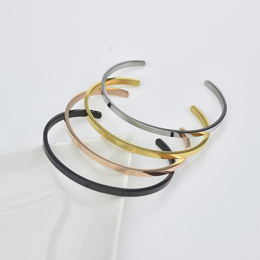 Vòng Tay Hoa Hồng Trơn Truyền Cảm Hứng|Vòng Đeo Tay Bằng Thép Không Gỉ Thiết Kế Tối Giản Cá Tính Cho Nữ