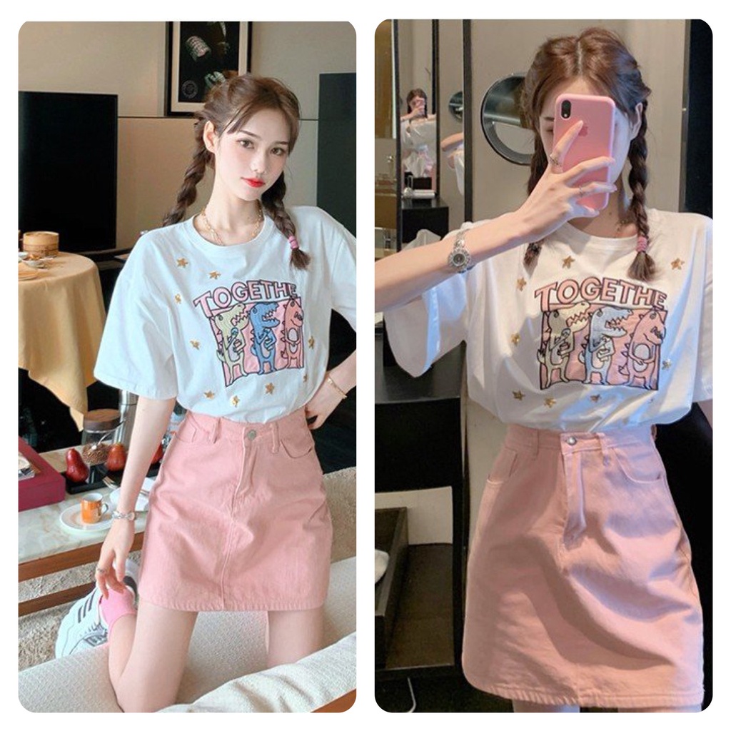 Chân váy jean chữ a Emilyshop