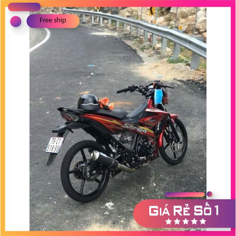 Tem rời xe Satria Fi dán xe đỏ