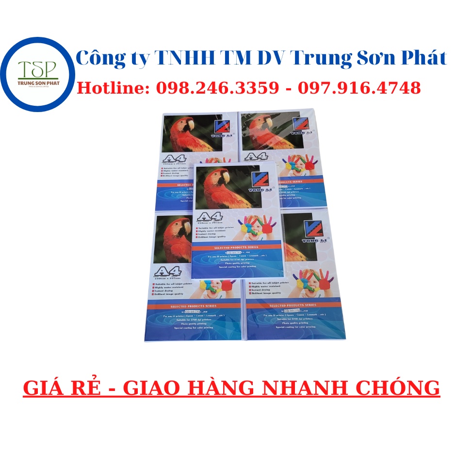 Giấy In Ảnh 1 Mặt Yongli A4 ( 115gsm/ 135gsm/ 150gsm/ 180gsm/ 210gsm/ 230gsm )