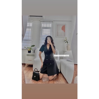 ĐẦM VEST ĐEN CỔNG SỞ - L05 ( có bigsize )