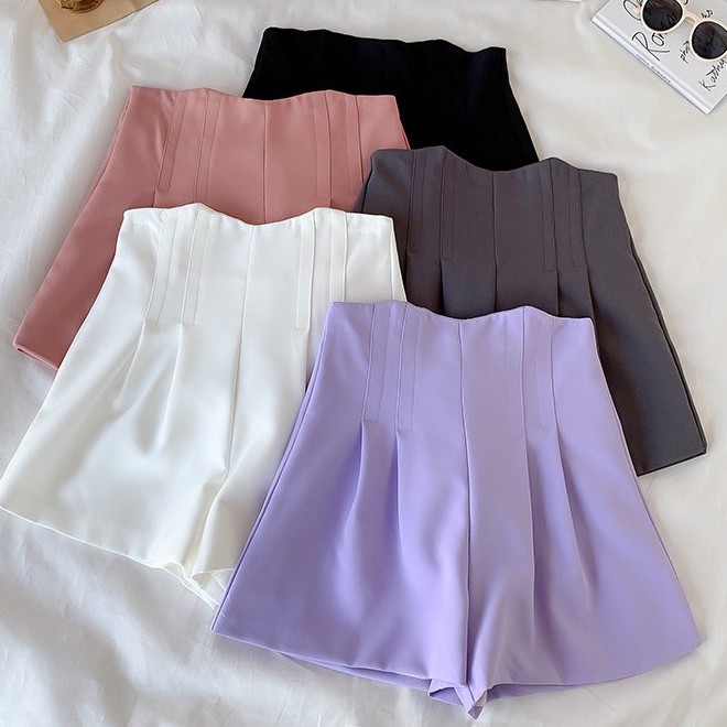 Quần short nữ cạp cao Quần đùi nữ size từ 42kg đến 58kg vải Tuyết Mưa loại 1