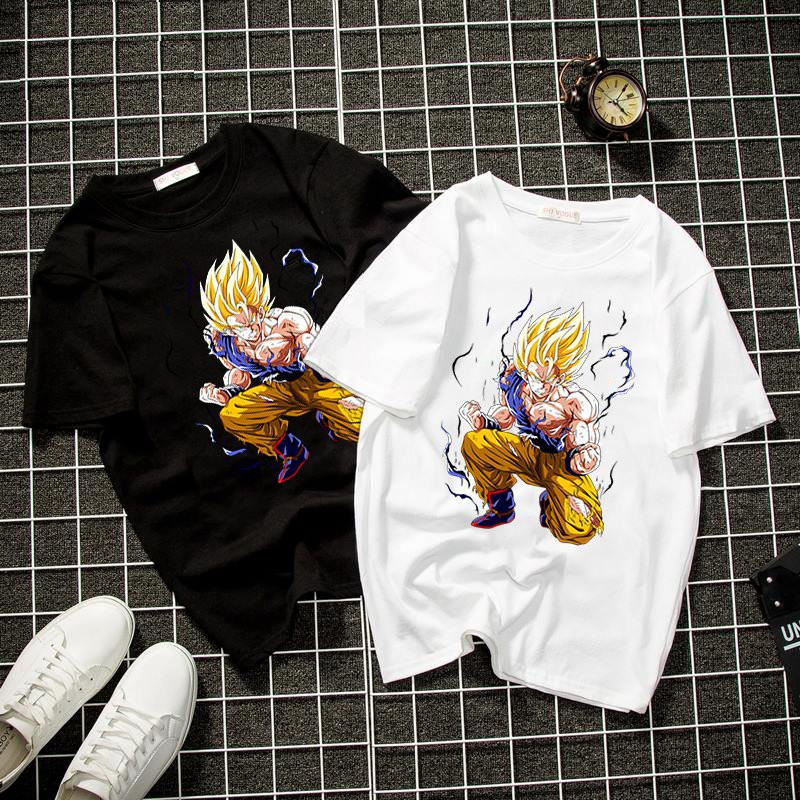 Áo thun unisex goku cá tính màu trắng 2019T818