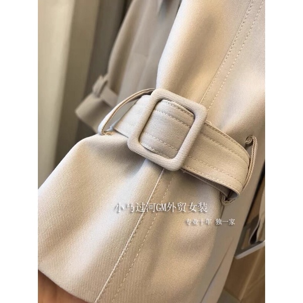 Trenchcoat/áo khoác kaki dáng dài cách điệu