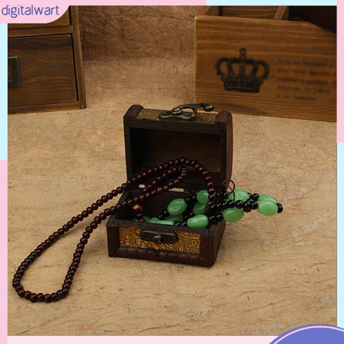 Hộp đựng trang sức bằng gỗ họa tiết hoa phong cách vintage sang trọng