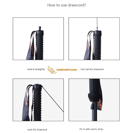 Gậy Aonijie E4102 leo núi chạy trail gấp khúc