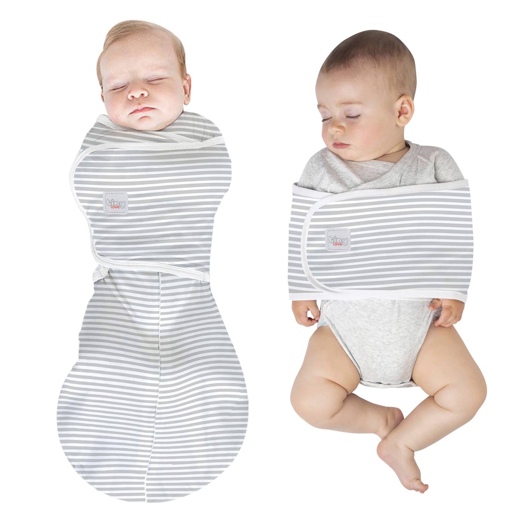Nhộng chũn quấn ủ kiêm túi ngủ và quấn ủ tay 100% Cotton cho bé sơ sinh Tinylove luyện bé ngủ easy
