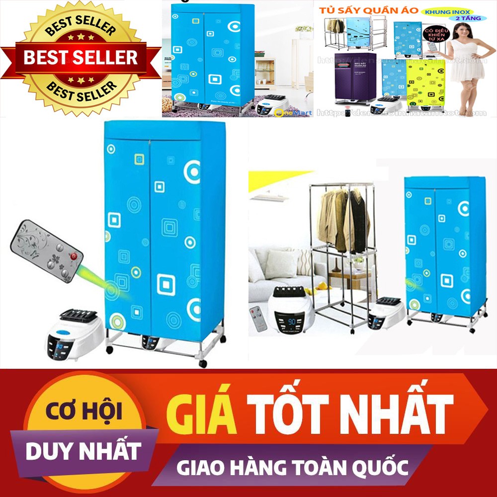 Tủ Sấy Quần Áo Cao Cấp Có Điều Khiển Từ Xa - Bảo Hành 24 Tháng